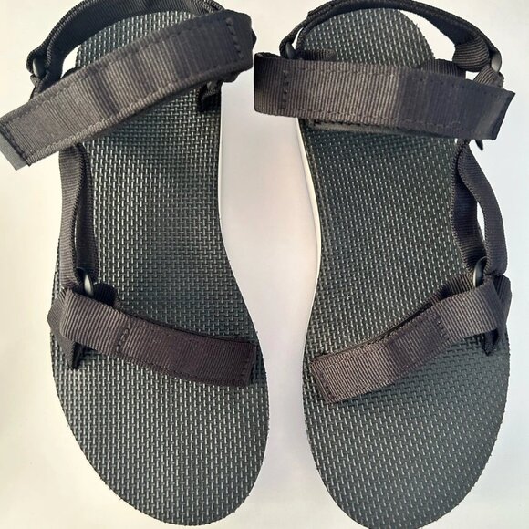 Teva Flatform Universal Black Platform Strappy Sandals Womens Size 10 Shoes - Picture 2 of 8